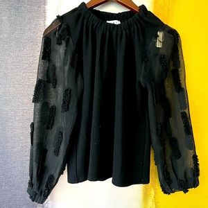 Anthropologie THML Black‎ Beautiful Top- XS